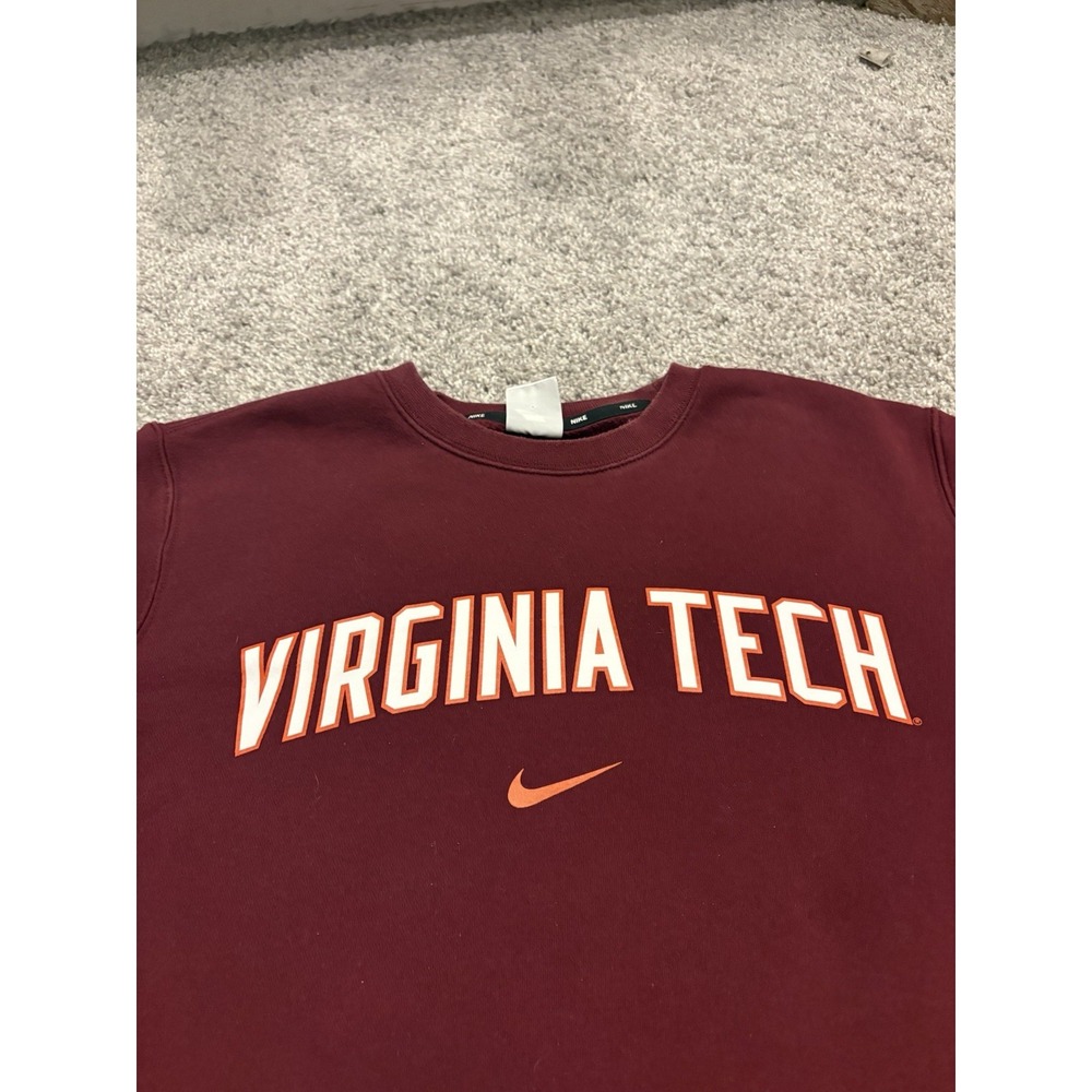 Virginia Tech Hokies Nike Center Swoosh Check Sweatshirt Large NCAA Football